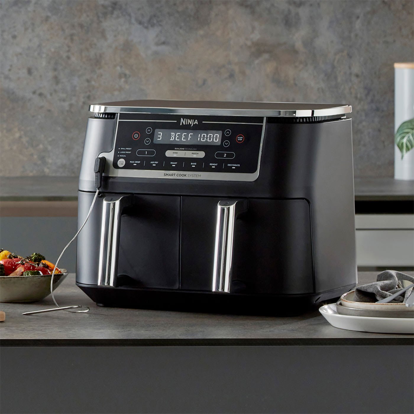 airfryer-ninja-foodi-max-double-compartiment-avec-thermosonde-smart-cook-95l-af451eu-3