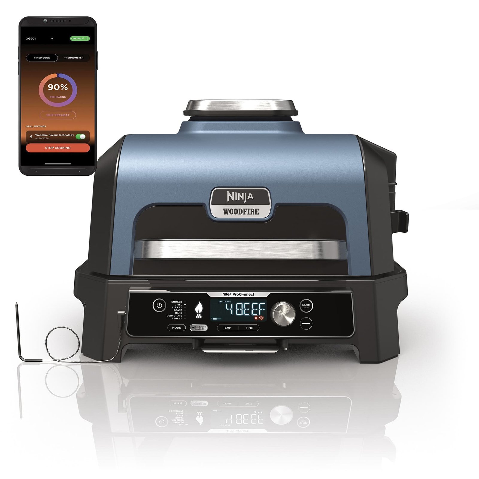 Barbecue électrique et fumoir Ninja Woodfire Pro Connect XL OG901EU