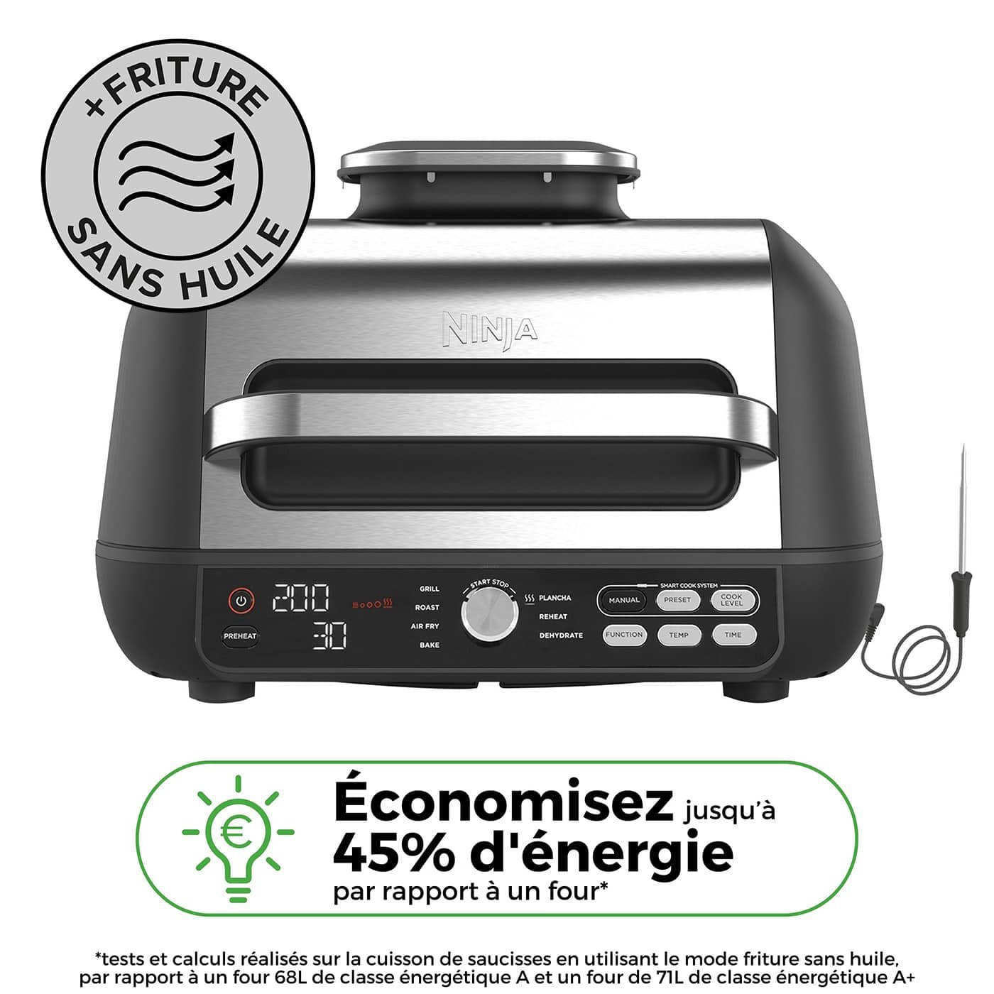 Grill d’intérieur, Plancha & Friteuse Ninja Foodi MAX PRO AG651EU
