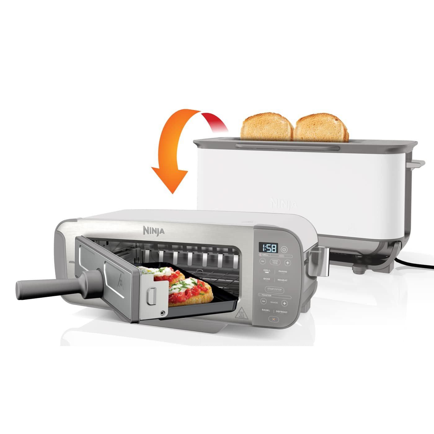 Grille-pain, gril et presse à panini Ninja Foodi 3-en-1 Blanc ST200EUWH